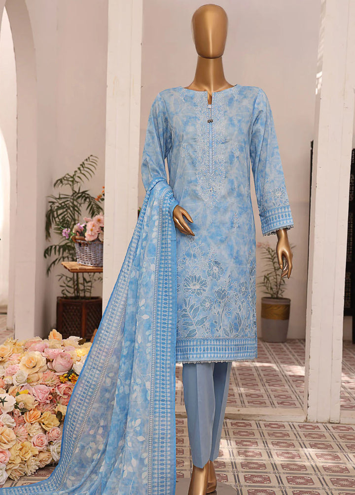 HZ Textiles Embroidered Lawn Suits Unstitched 3 Piece HZ25AS AJE - 305 - Summer Collection