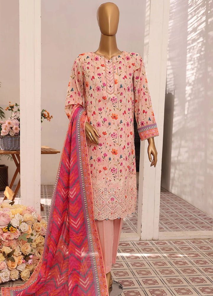 HZ Textiles Embroidered Lawn Suits Unstitched 3 Piece HZ25AS AJE - 306 - Summer Collection