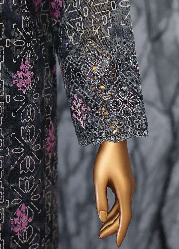 HZ Textiles Embroidered Lawn Suits Unstitched 3 Piece HZ25EUL EC-1047 - Summer Collection