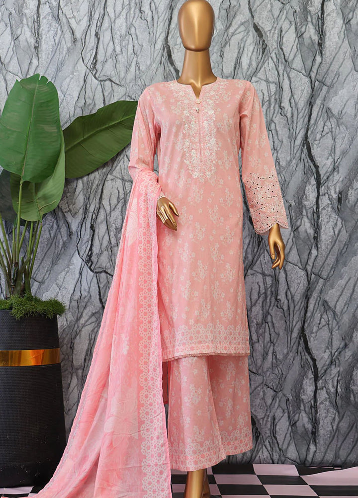 HZ Textiles Embroidered Lawn Suits Unstitched 3 Piece HZ25EUL EC-1048 - Summer Collection