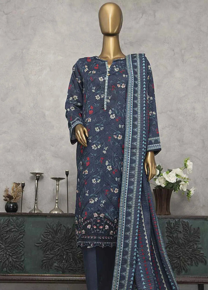 HZ Textiles Embroidered Lawn Suits Unstitched 3 Piece HZ25MK MEC-248 - Summer Collection