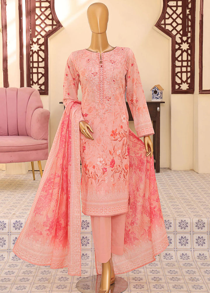 HZ Textiles Embroidered Lawn Suits Unstitched 3 Piece HZ25ML MEC-501 - Summer Collection