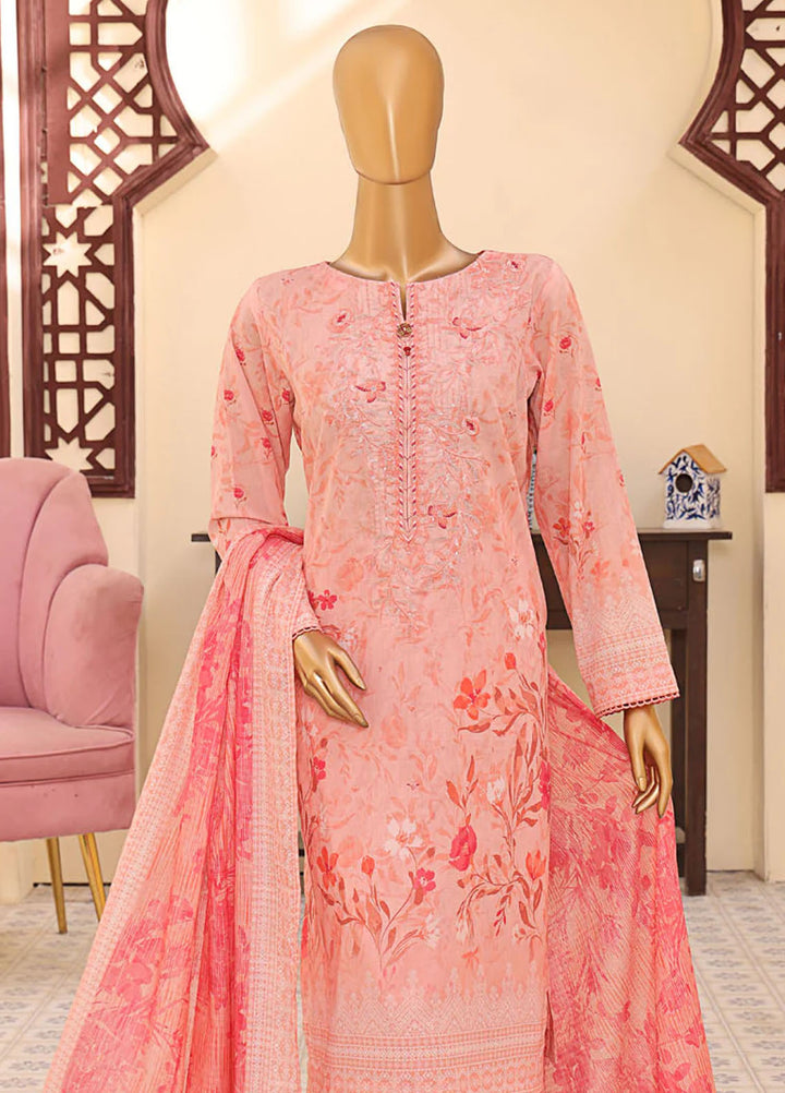 HZ Textiles Embroidered Lawn Suits Unstitched 3 Piece HZ25ML MEC-501 - Summer Collection