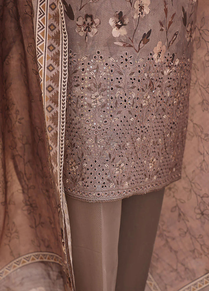 HZ Textiles Embroidered Lawn Suits Unstitched 3 Piece HZ25ML MEC-504 - Summer Collection