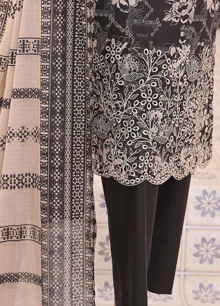 HZ Textiles Embroidered Lawn Suits Unstitched 3 Piece HZ25ML MEC-506 - Summer Collection