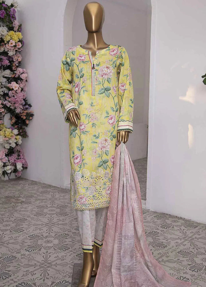 HZ Textiles Embroidered Lawn Suits Unstitched 3 Piece HZ25NV2 NPE-05B-VOL-2 - Summer Collection