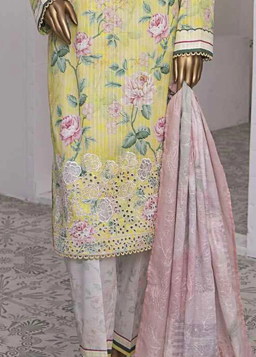 HZ Textiles Embroidered Lawn Suits Unstitched 3 Piece HZ25NV2 NPE-05B-VOL-2 - Summer Collection