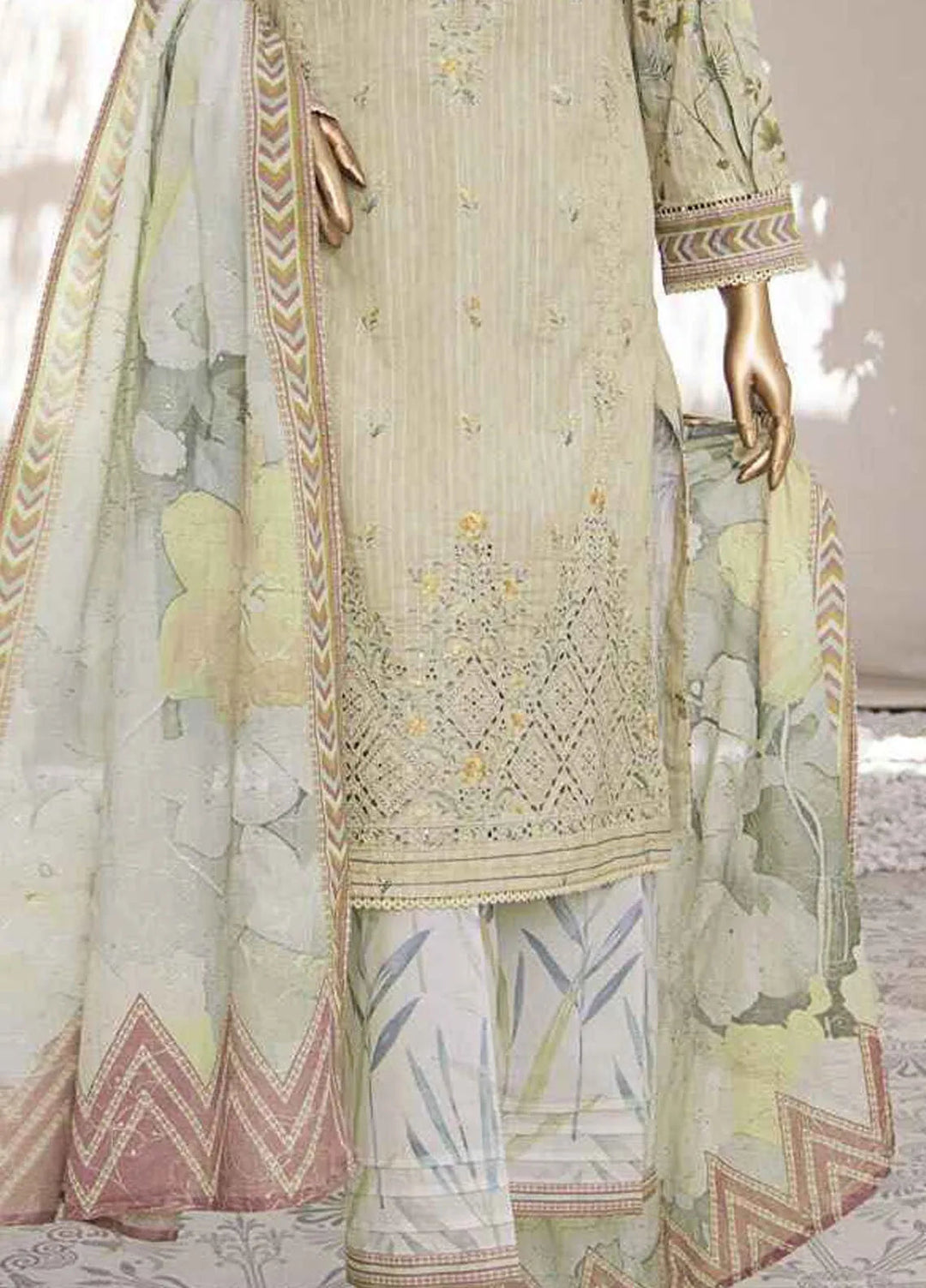 HZ Textiles Embroidered Lawn Suits Unstitched 3 Piece HZ25NV2 NPE-11-VOL-2 - Summer Collection