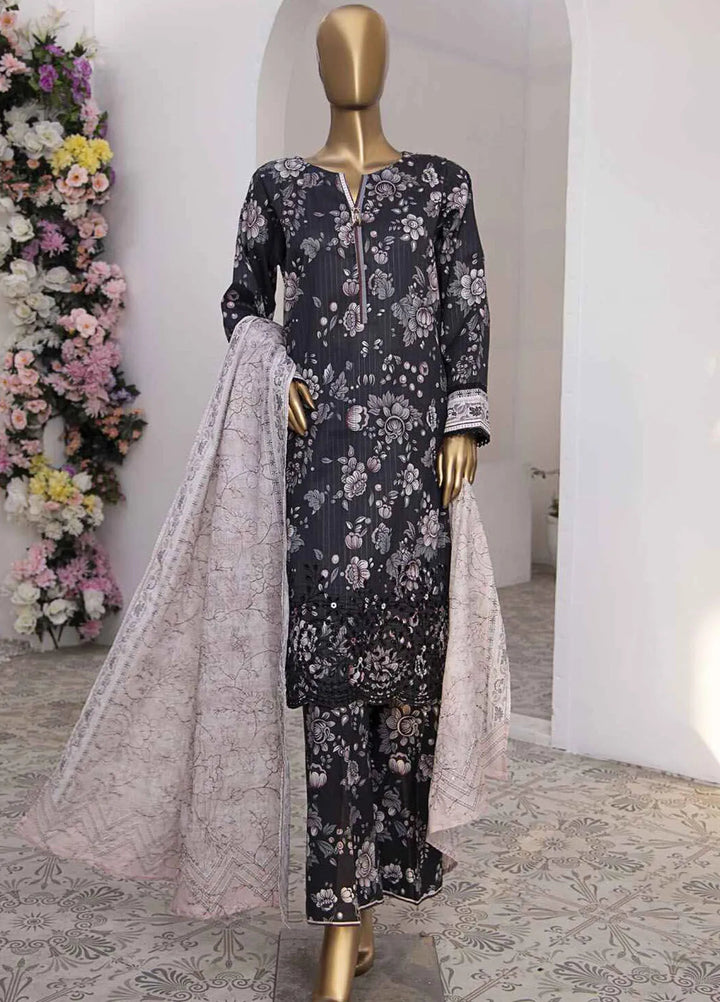 HZ Textiles Embroidered Lawn Suits Unstitched 3 Piece HZ25NV2 NPE-14-VOL-2 - Summer Collection