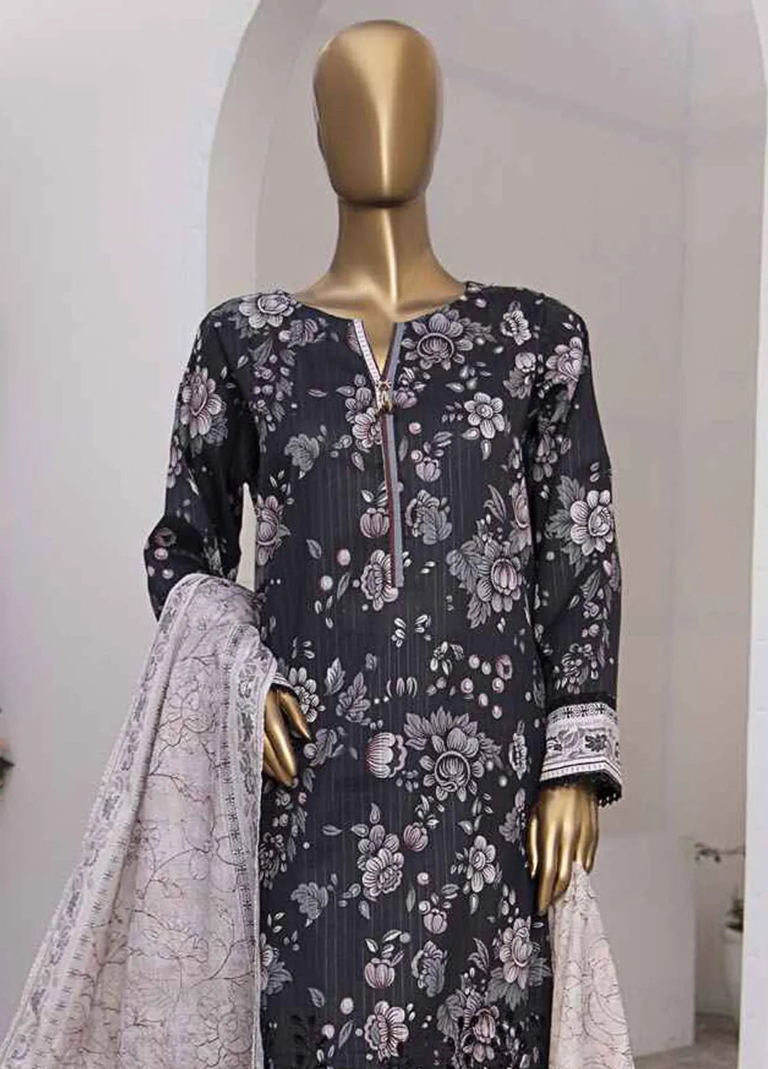 HZ Textiles Embroidered Lawn Suits Unstitched 3 Piece HZ25NV2 NPE-14-VOL-2 - Summer Collection