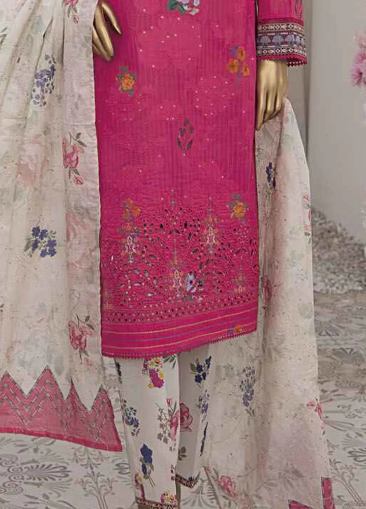HZ Textiles Embroidered Lawn Suits Unstitched 3 Piece HZ25NV2 NPE-15-VOL-2 - Summer Collection