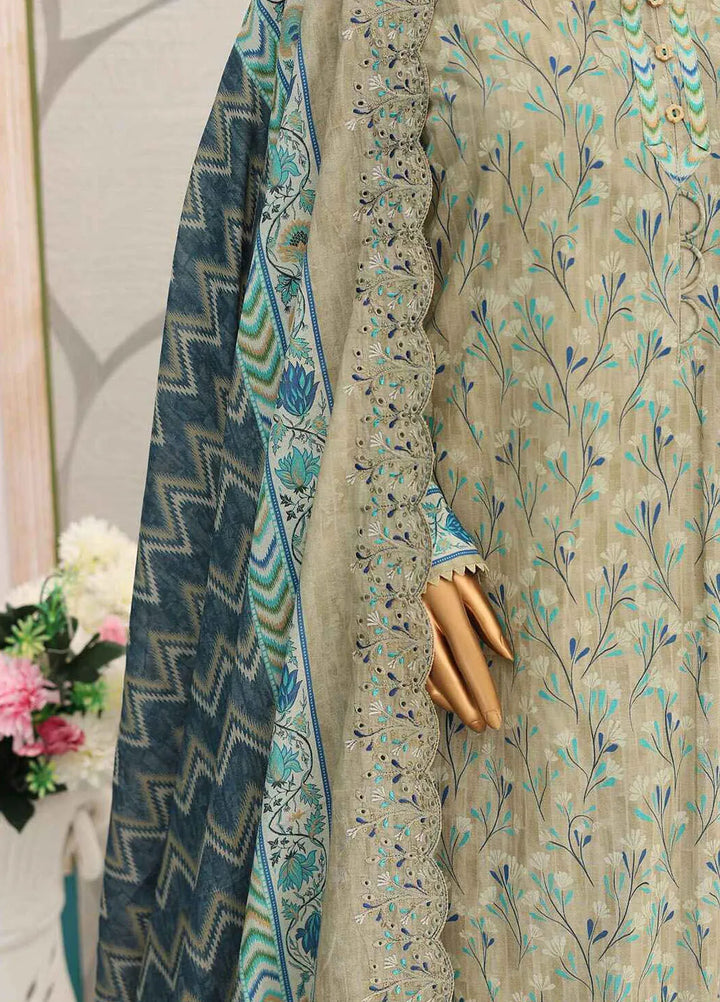 HZ Textiles Embroidered Lawn Suits Unstitched 3 Piece HZ25PV2 PEC-141 - Summer Collection