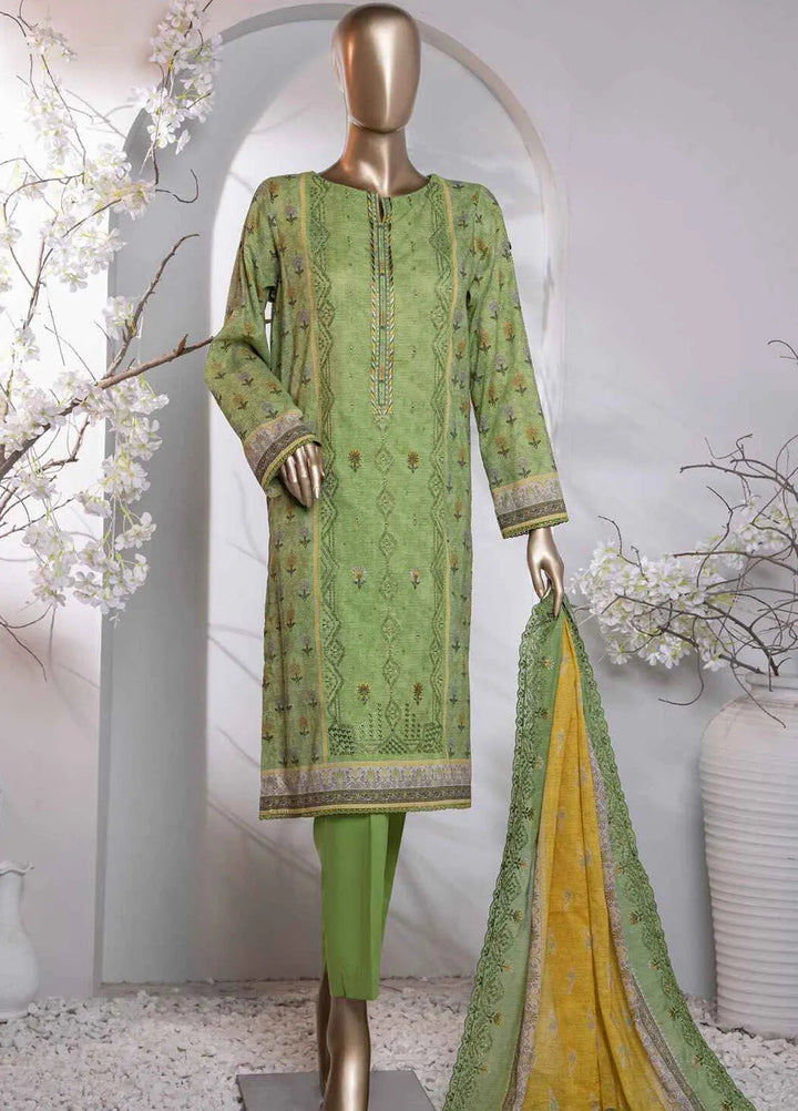 HZ Textiles Embroidered Lawn Suits Unstitched 3 Piece HZ25PV2 PEC-743 - Summer Collection