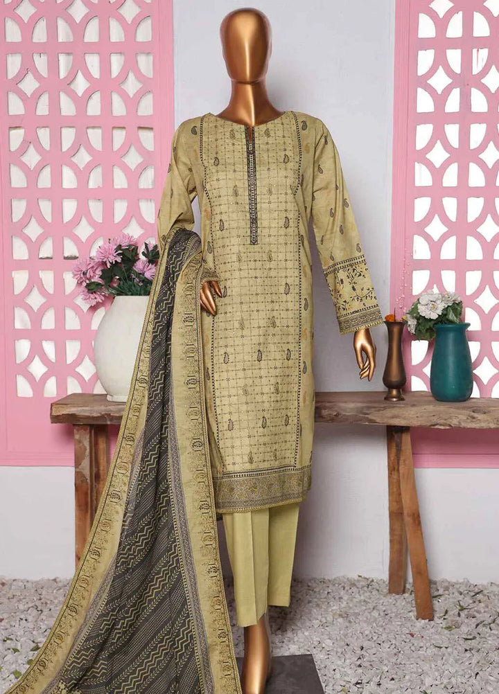HZ Textiles Embroidered Lawn Suits Unstitched 3 Piece HZ25PV2 PEC-821 - Summer Collection