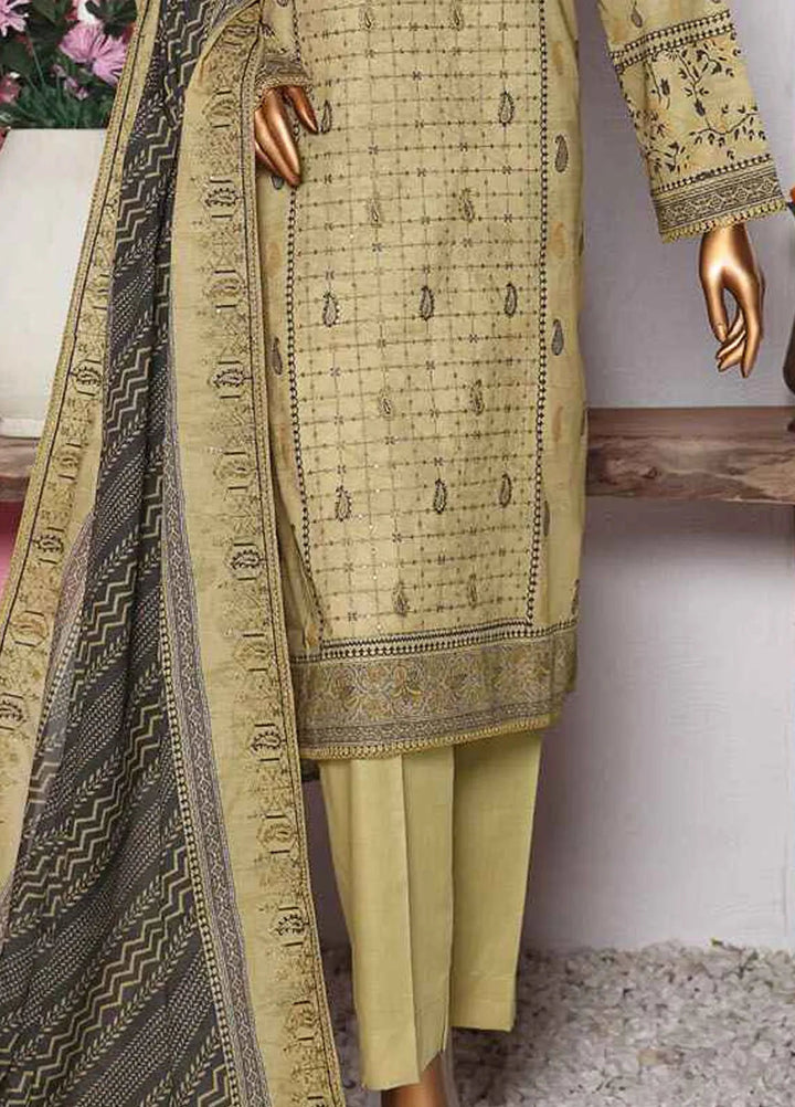 HZ Textiles Embroidered Lawn Suits Unstitched 3 Piece HZ25PV2 PEC-821 - Summer Collection