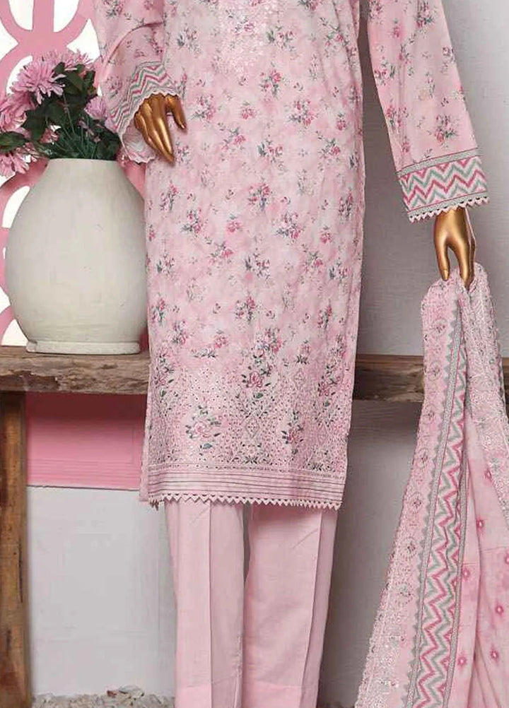 HZ Textiles Embroidered Lawn Suits Unstitched 3 Piece HZ25PV2 PEC-822 - Summer Collection