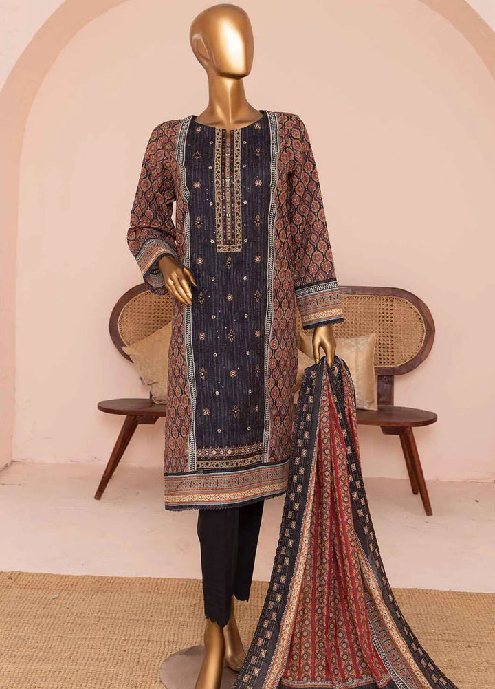 HZ Textiles Embroidered Lawn Suits Unstitched 3 Piece HZ25PV2 PEC-948 - Summer Collection