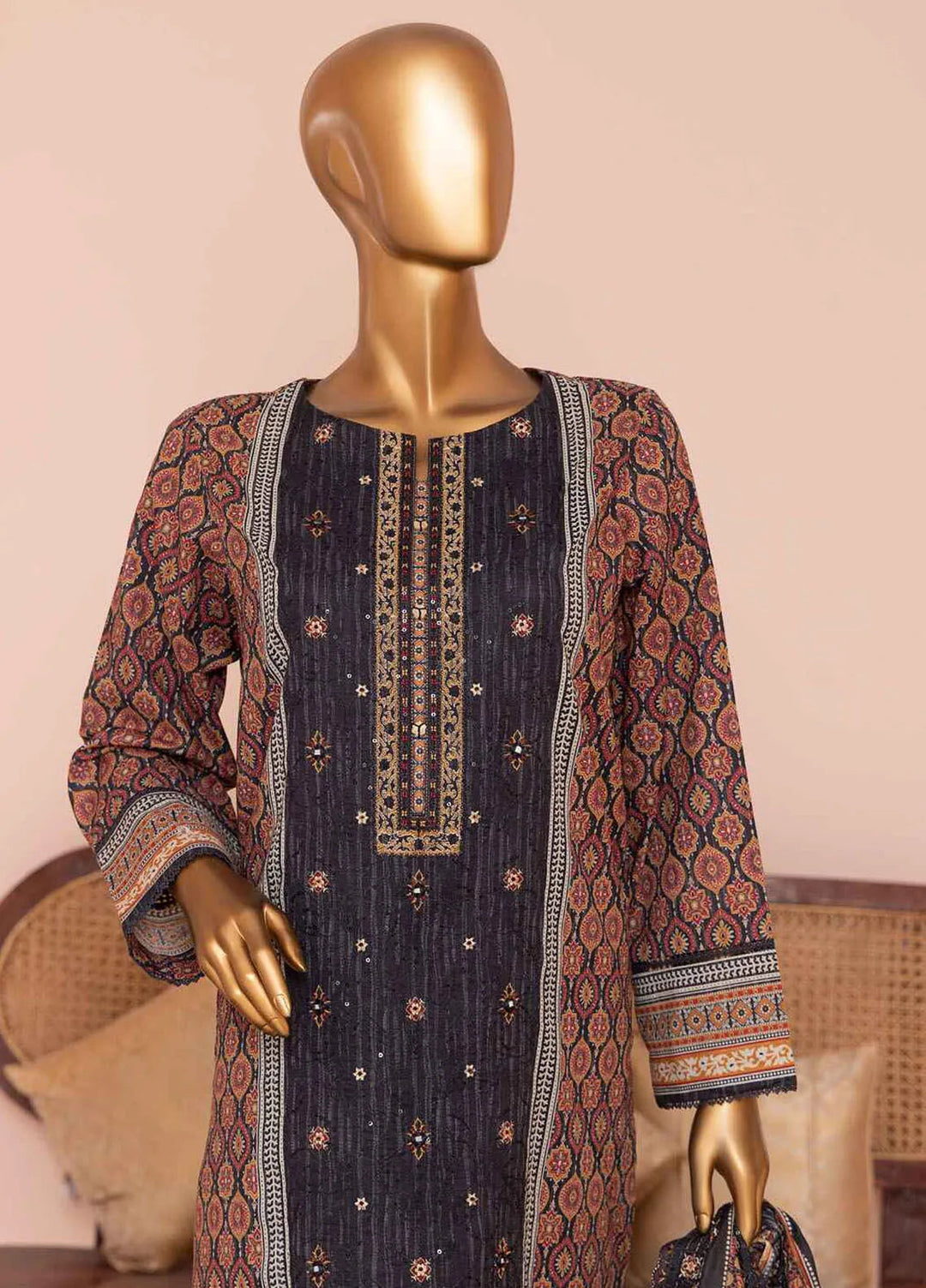 HZ Textiles Embroidered Lawn Suits Unstitched 3 Piece HZ25PV2 PEC-948 - Summer Collection