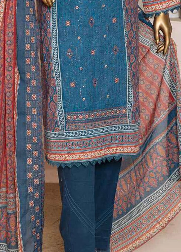 HZ Textiles Embroidered Lawn Suits Unstitched 3 Piece HZ25PV2 PEC-949 - Summer Collection