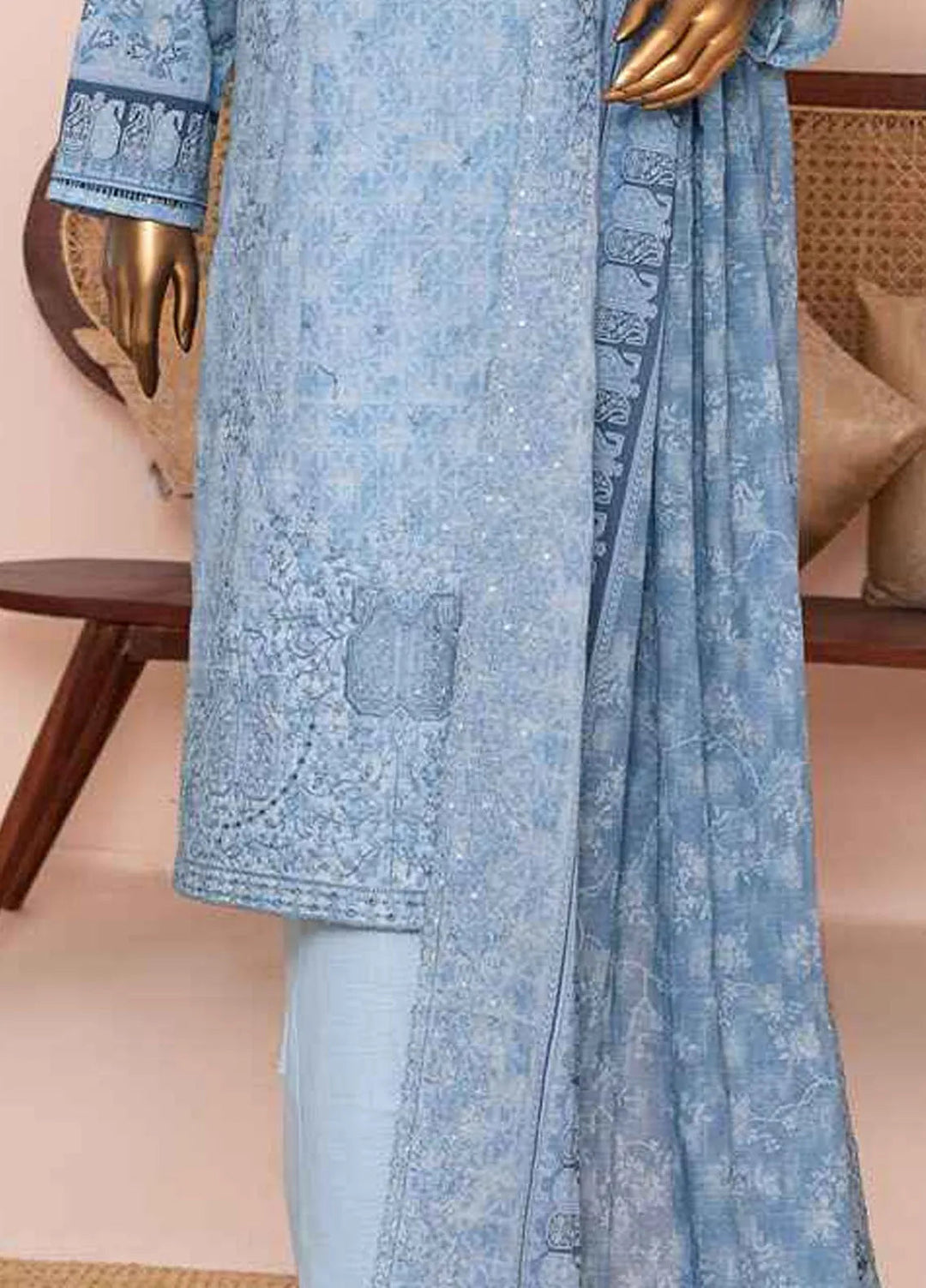 HZ Textiles Embroidered Lawn Suits Unstitched 3 Piece HZ25PV2 PEC-950 - Summer Collection