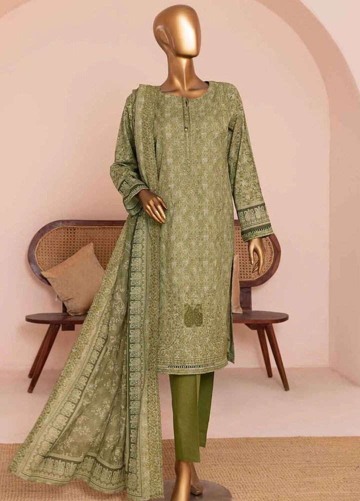HZ Textiles Embroidered Lawn Suits Unstitched 3 Piece HZ25PV2 PEC-951 - Summer Collection