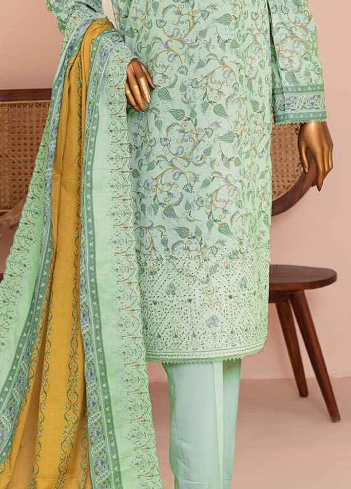 HZ Textiles Embroidered Lawn Suits Unstitched 3 Piece HZ25PV2 PEC-952 - Summer Collection