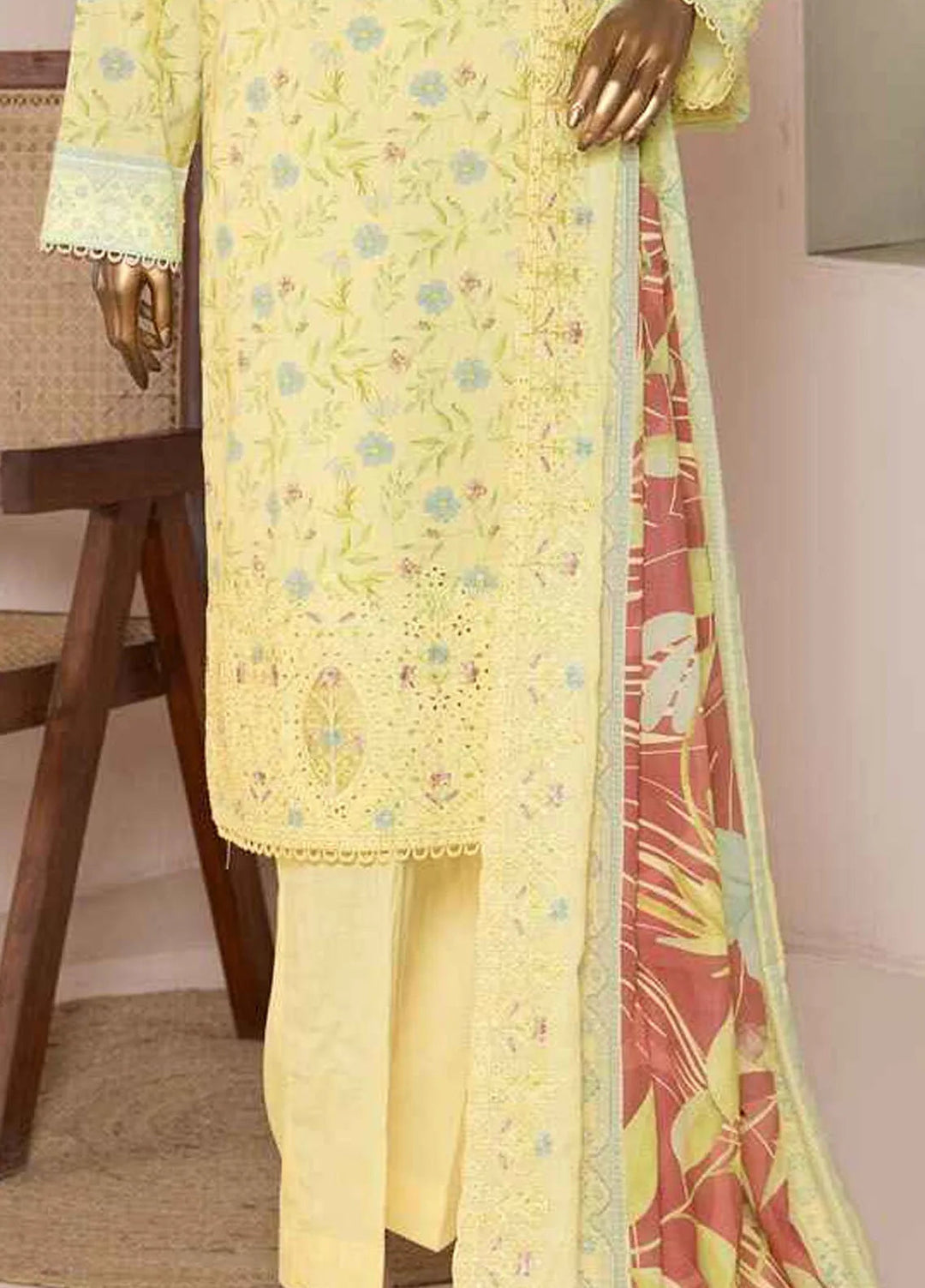 HZ Textiles Embroidered Lawn Suits Unstitched 3 Piece HZ25PV2 PEC-953 - Summer Collection