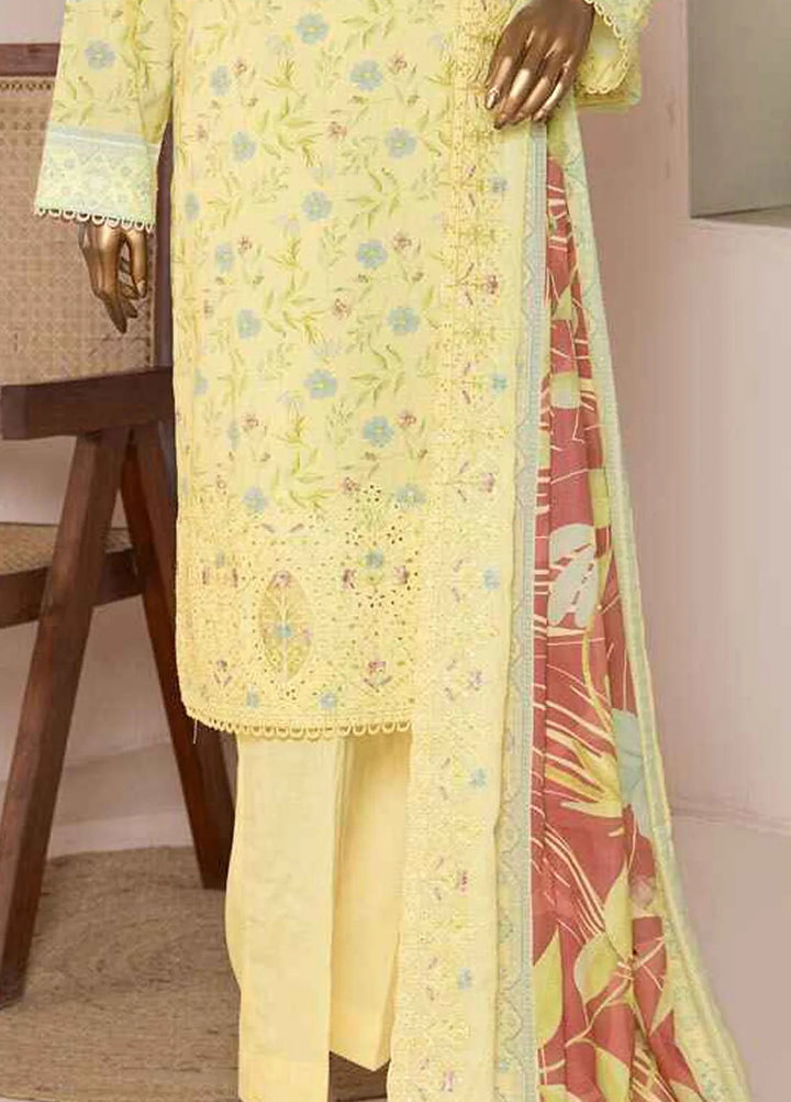 HZ Textiles Embroidered Lawn Suits Unstitched 3 Piece HZ25PV2 PEC-953 - Summer Collection