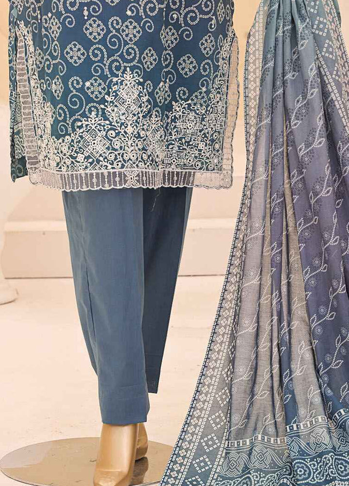 HZ Textiles Embroidered Lawn Suits Unstitched 3 Piece HZ25UC CEC-921 - Summer Collection