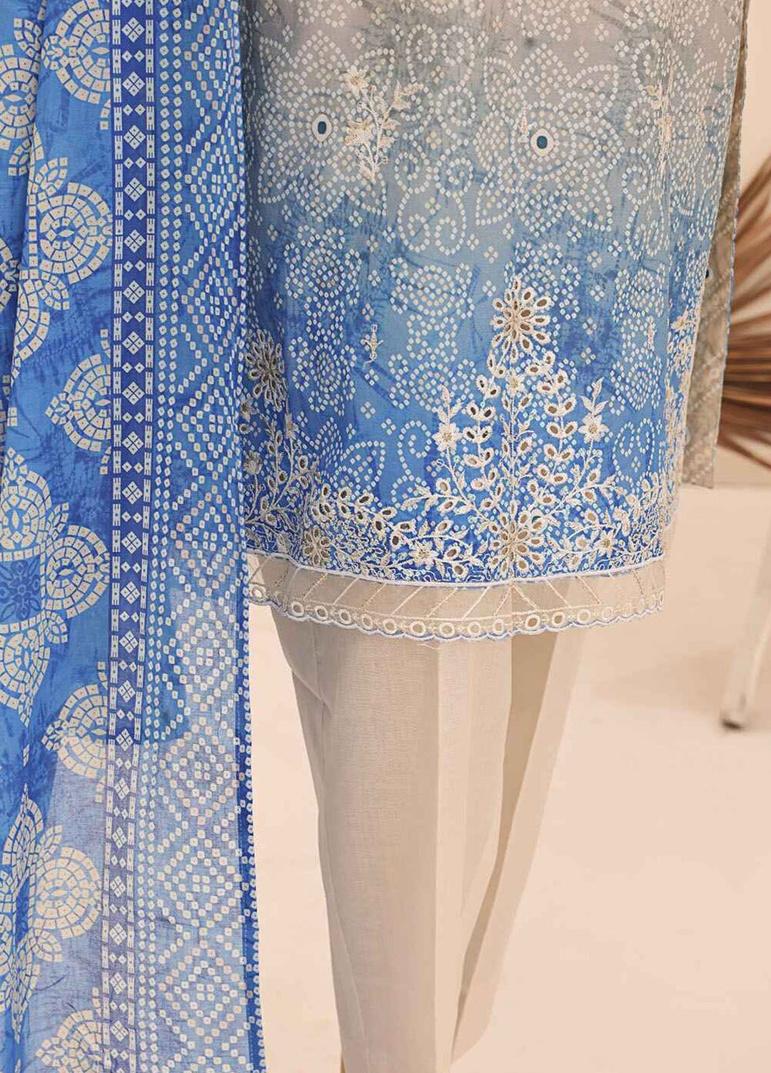 HZ Textiles Embroidered Lawn Suits Unstitched 3 Piece HZ25UC CEC-925 - Summer Collection