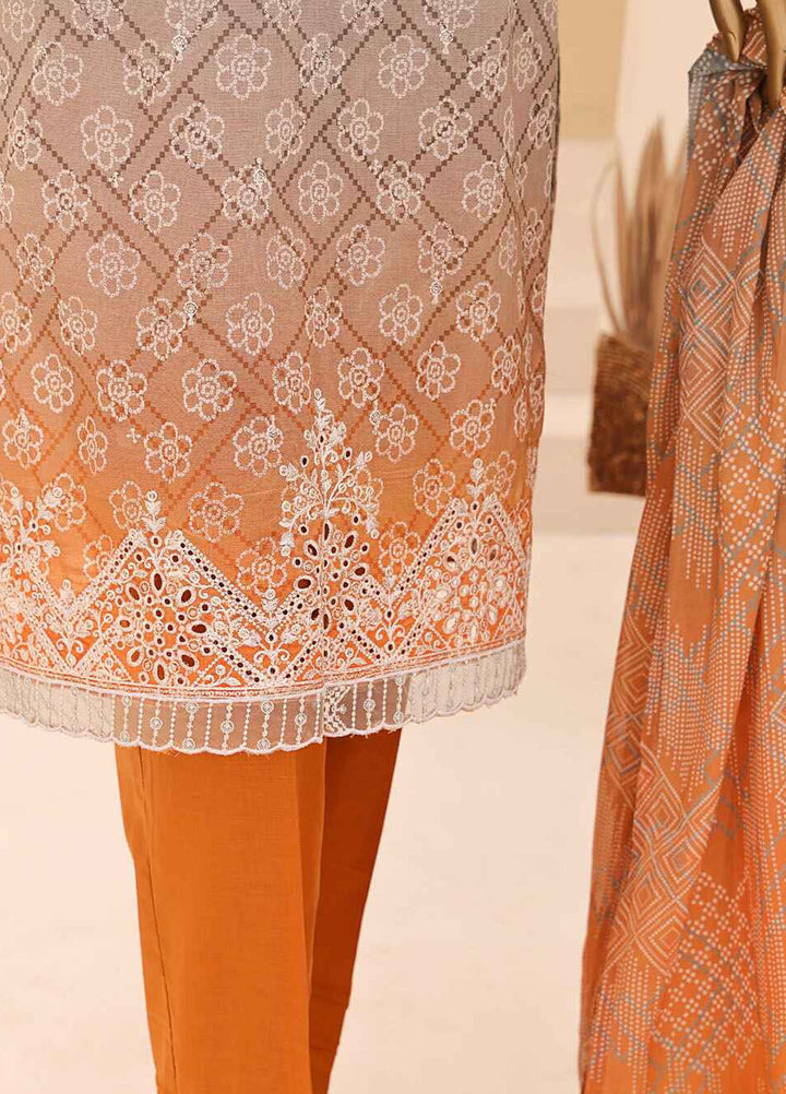 HZ Textiles Embroidered Lawn Suits Unstitched 3 Piece HZ25UC CEC-926 - Summer Collection