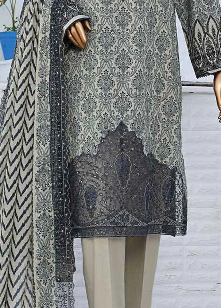 HZ Textiles Embroidered Lawn Suits Unstitched 3 Piece HZ25VE PVE-818 - Summer Collection