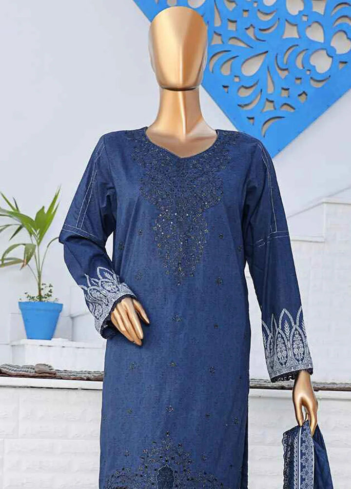 HZ Textiles Embroidered Lawn Suits Unstitched 3 Piece HZ25VE PVE-908 - Summer Collection