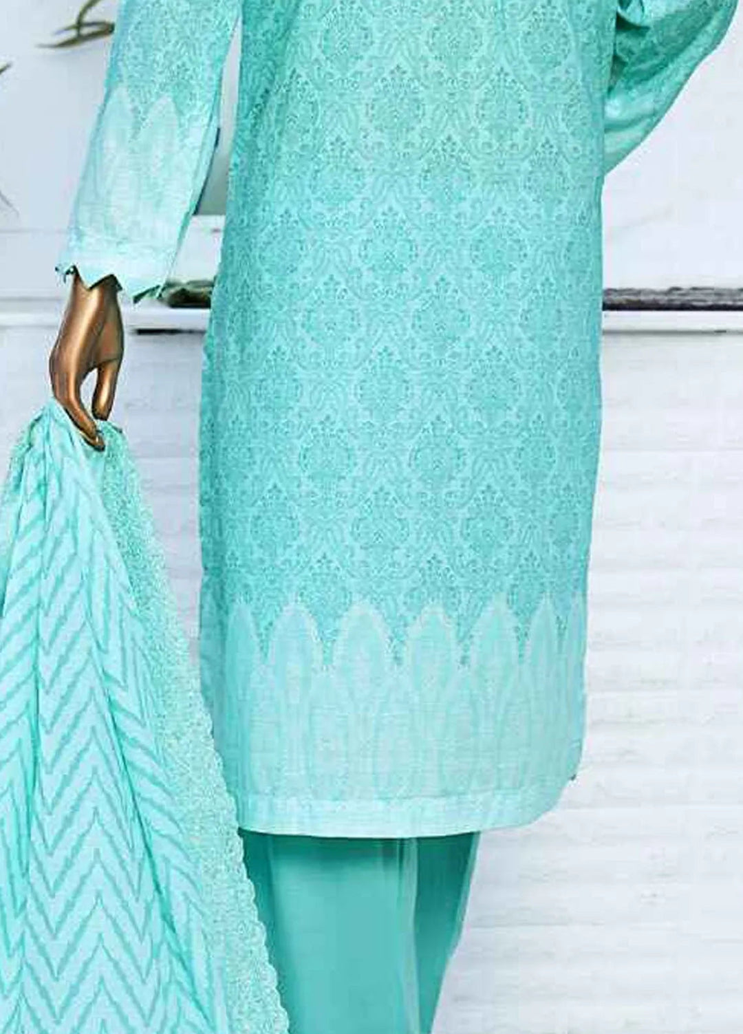 HZ Textiles Embroidered Lawn Suits Unstitched 3 Piece HZ25VE PVE-909 - Summer Collection
