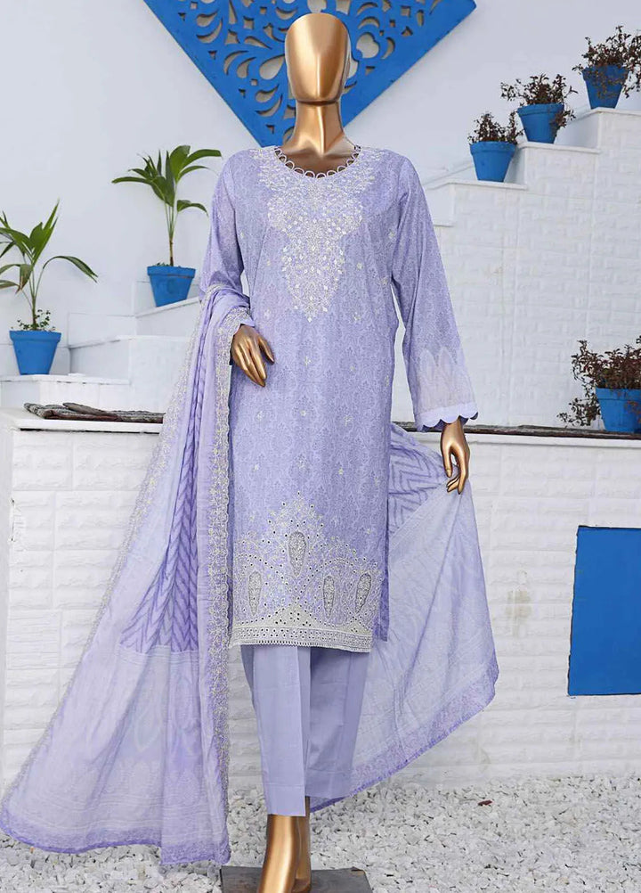 HZ Textiles Embroidered Lawn Suits Unstitched 3 Piece HZ25VE PVE-911 - Summer Collection
