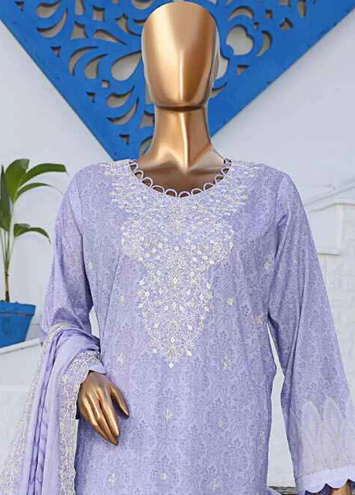 HZ Textiles Embroidered Lawn Suits Unstitched 3 Piece HZ25VE PVE-911 - Summer Collection