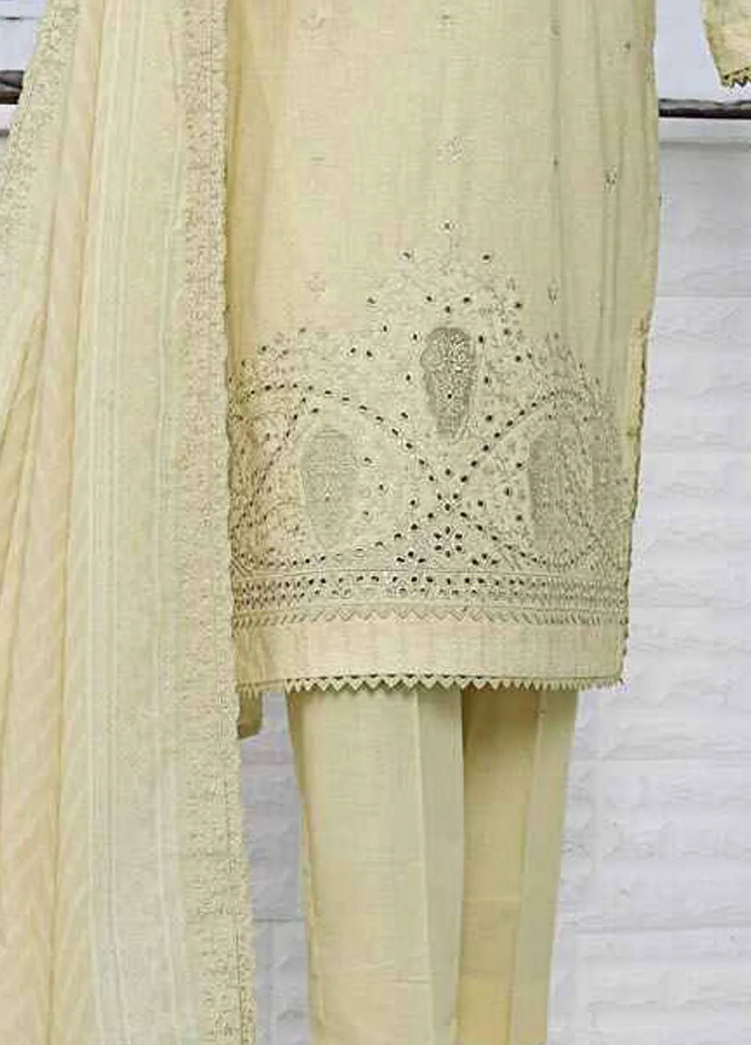 HZ Textiles Embroidered Lawn Suits Unstitched 3 Piece HZ25VE PVE-912 - Summer Collection