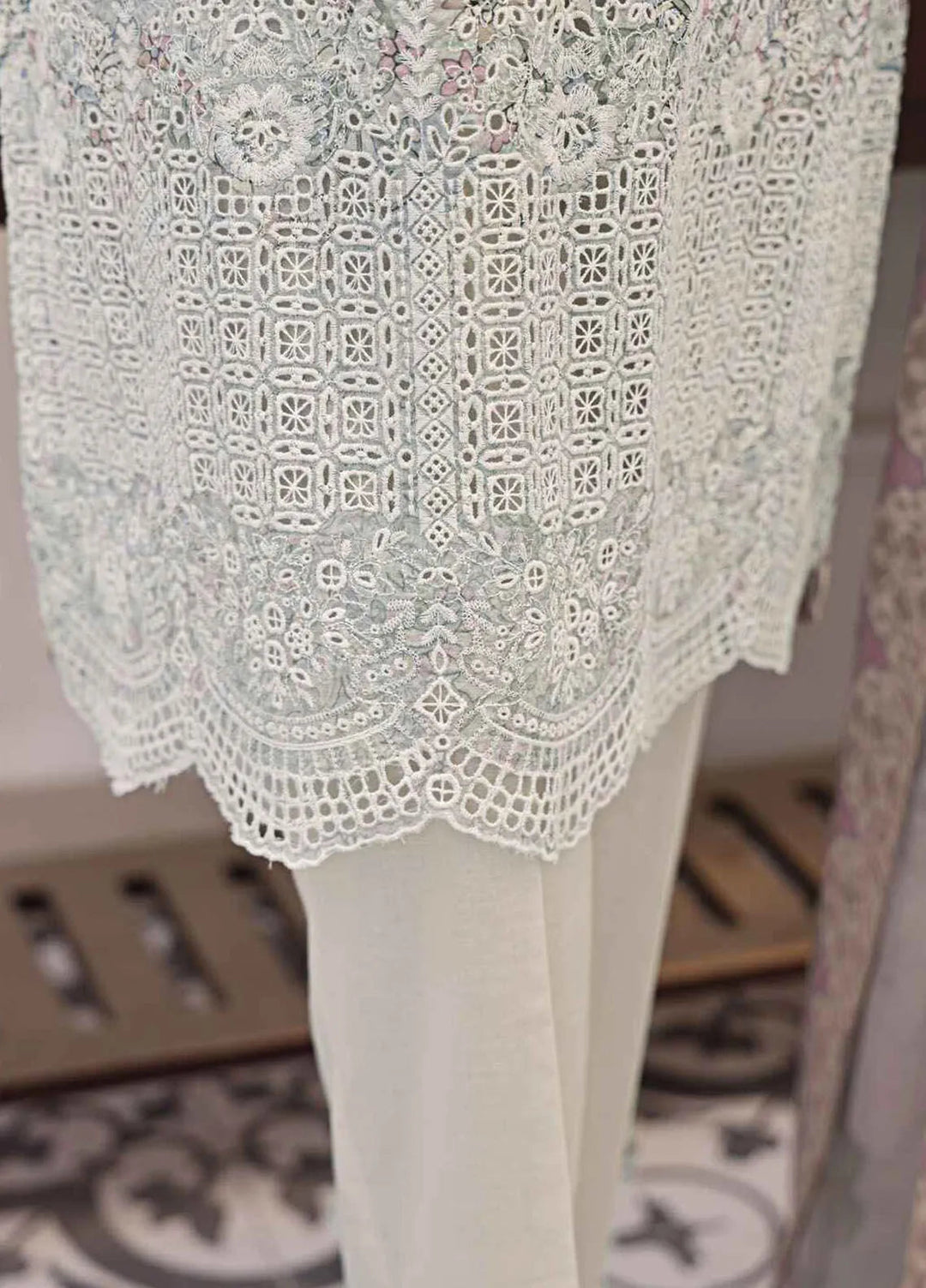 HZ Textiles Embroidered Lawn Suits Unstitched 3 Piece MJE-1012 - Summer Collection