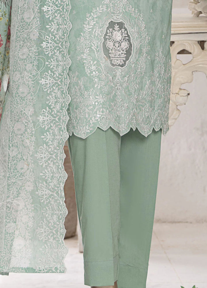 Hz Textiles Embroidered Lawn Suits Unstitched 3 Piece PEC-553 VOL-07 - Summer Collection