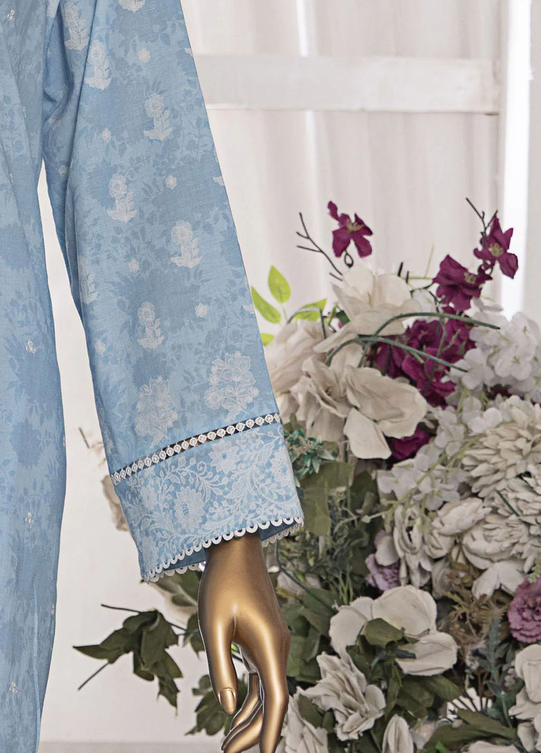 Hz Textiles Embroidered Lawn Suits Unstitched 3 Piece PEC-564 VOL-07 - Summer Collection