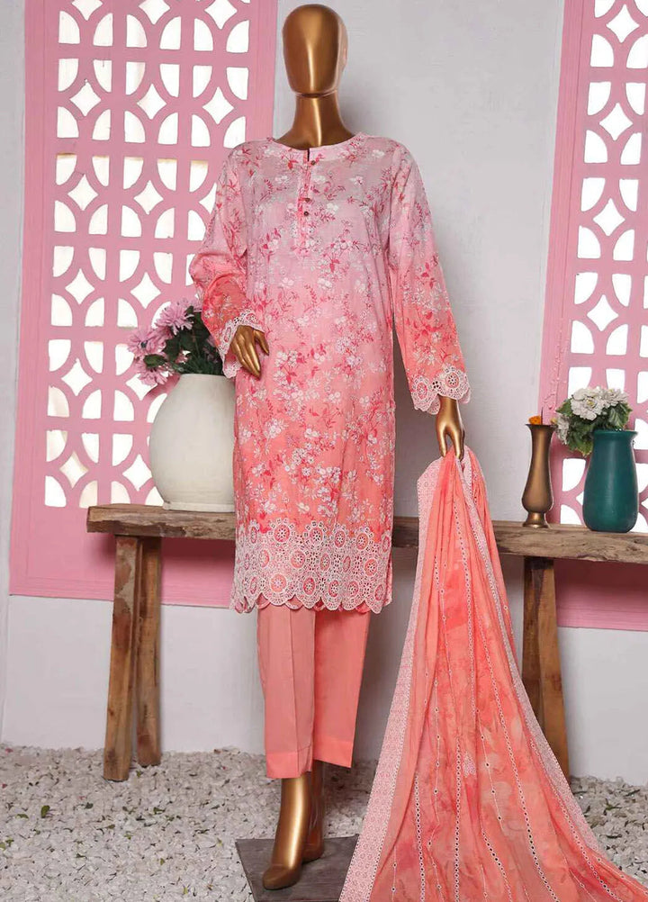 HZ Textiles Embroidered Lawn Suits Unstitched 3 Piece PLK-785 - Summer Collection
