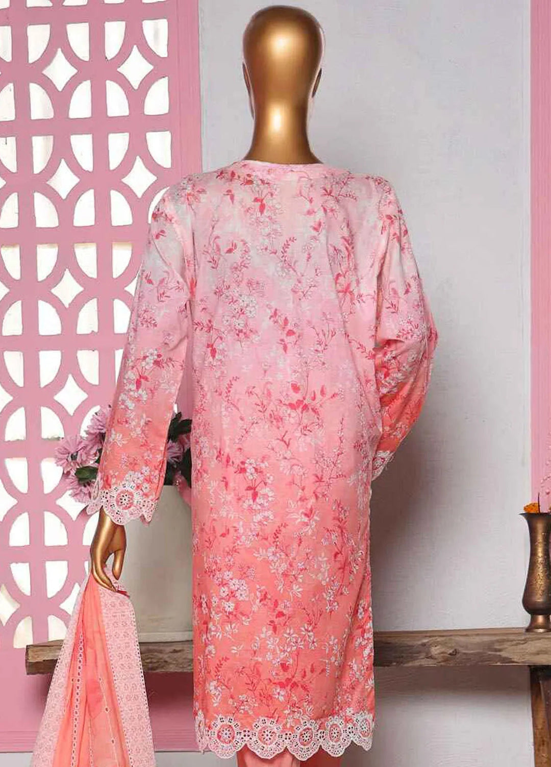 HZ Textiles Embroidered Lawn Suits Unstitched 3 Piece PLK-785 - Summer Collection