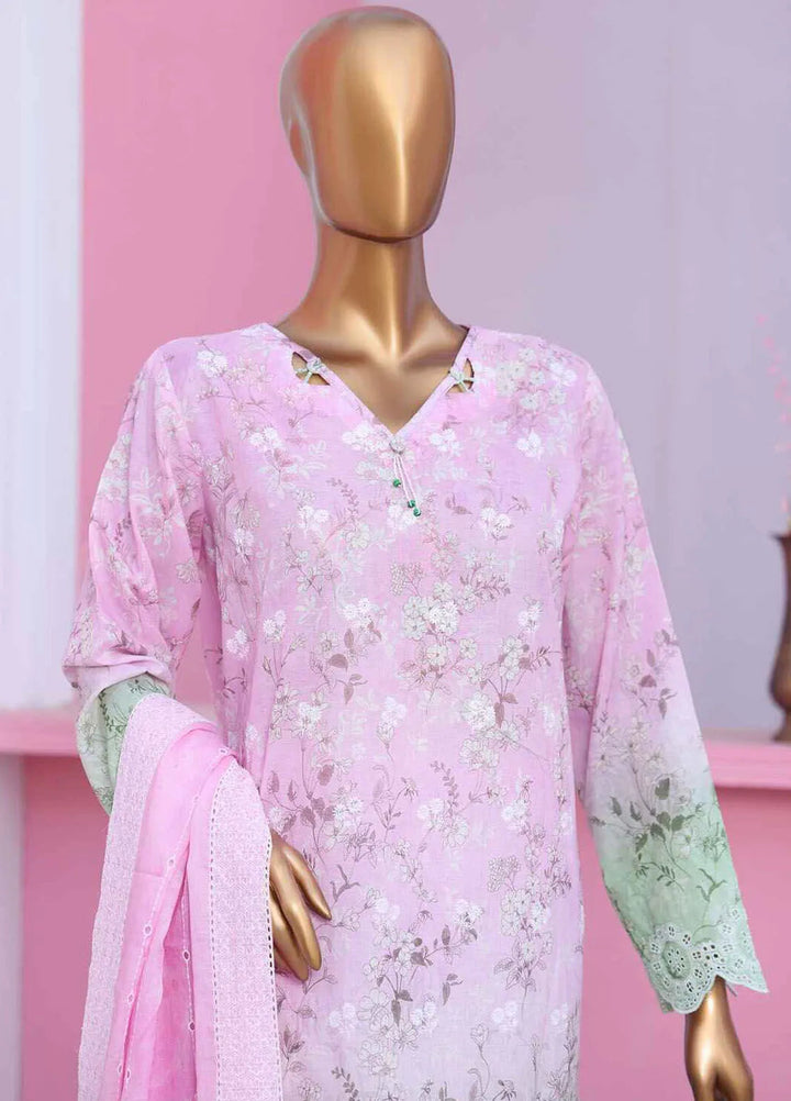 HZ Textiles Embroidered Lawn Suits Unstitched 3 Piece PLK-786 - Summer Collection