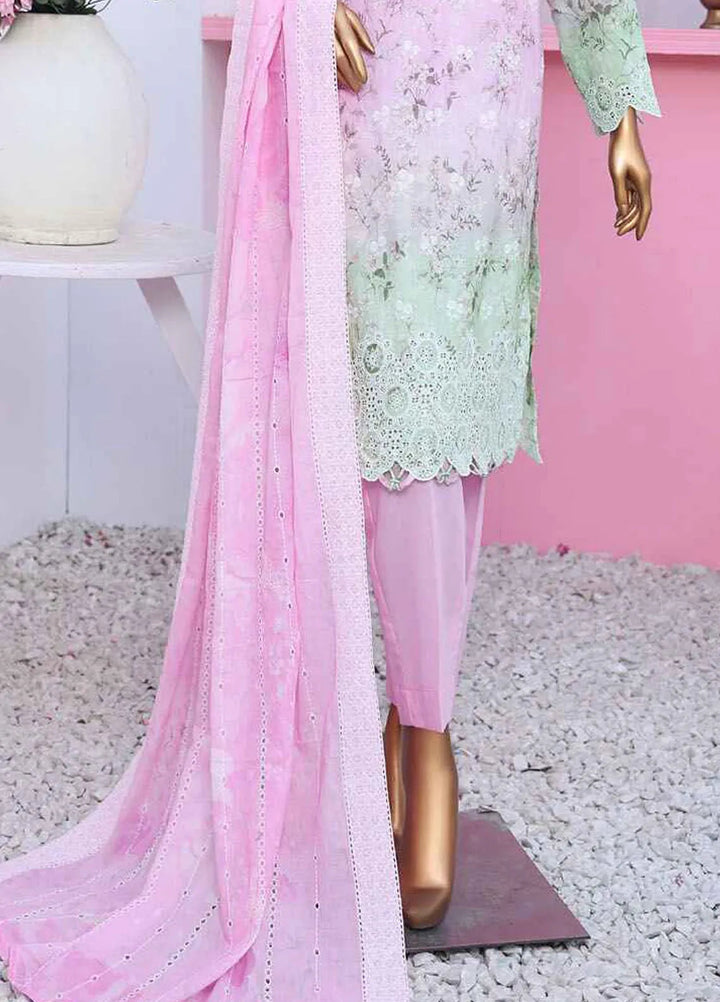 HZ Textiles Embroidered Lawn Suits Unstitched 3 Piece PLK-786 - Summer Collection