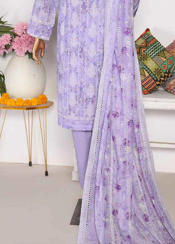 HZ Textiles Embroidered Lawn Suits Unstitched 3 Piece PLK-815 - Summer Collection