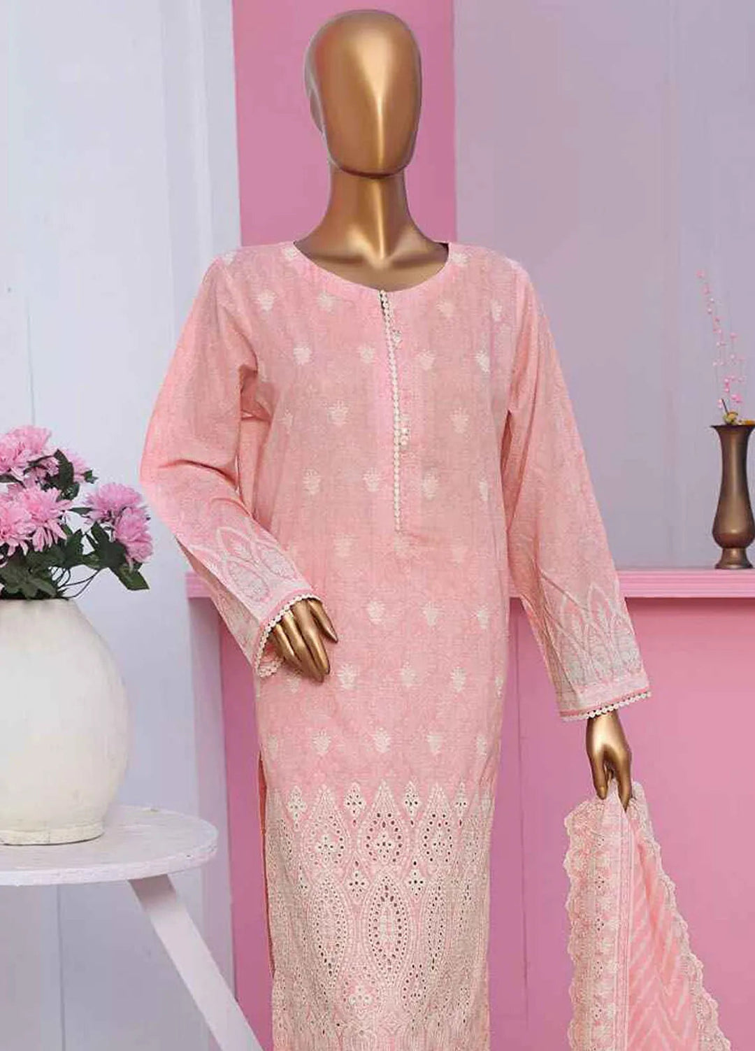 HZ Textiles Embroidered Lawn Suits Unstitched 3 Piece PLK-913 - Summer Collection