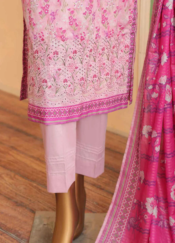HZ Textiles Embroidered Lawn Suits Unstitched 3 Piece ZEC-162 - Summer Collection