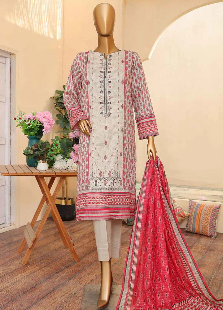 HZ Textiles Embroidered Lawn Suits Unstitched 3 Piece ZEC-164 - Summer Collection