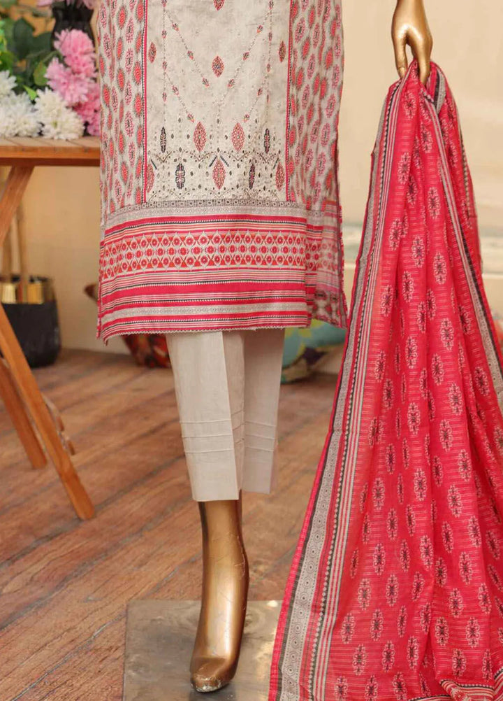 HZ Textiles Embroidered Lawn Suits Unstitched 3 Piece ZEC-164 - Summer Collection