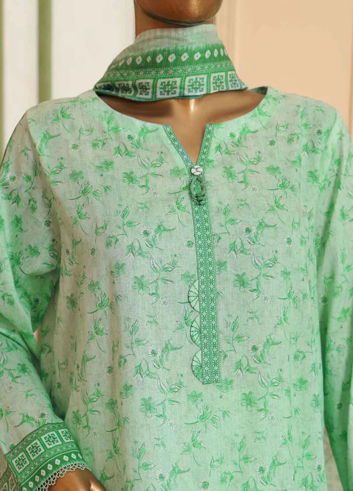 HZ Textiles Embroidered Lawn Suits Unstitched 3 Piece ZEC-166 - Summer Collection